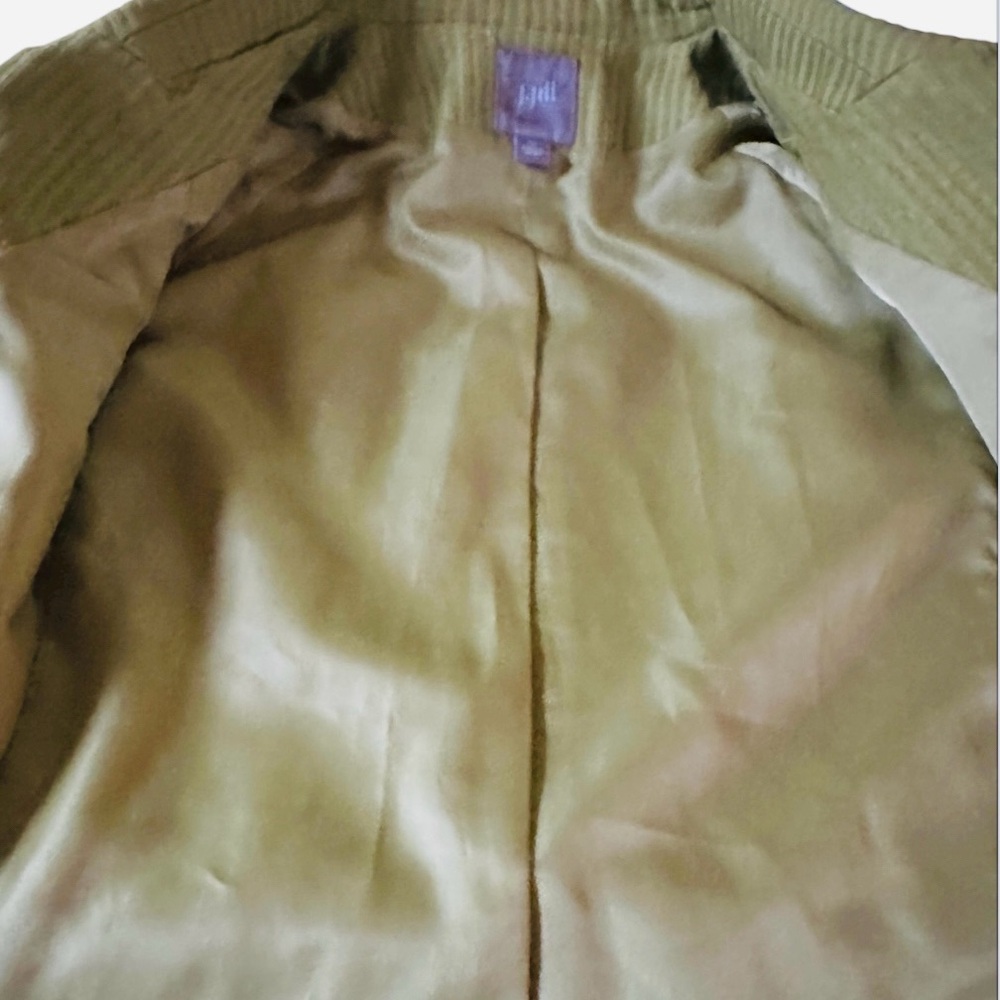 J. Jill Green Corduroy Belted Trench
Coat Jacket Size XL. Lined, Pockets - Picture 4 of 8